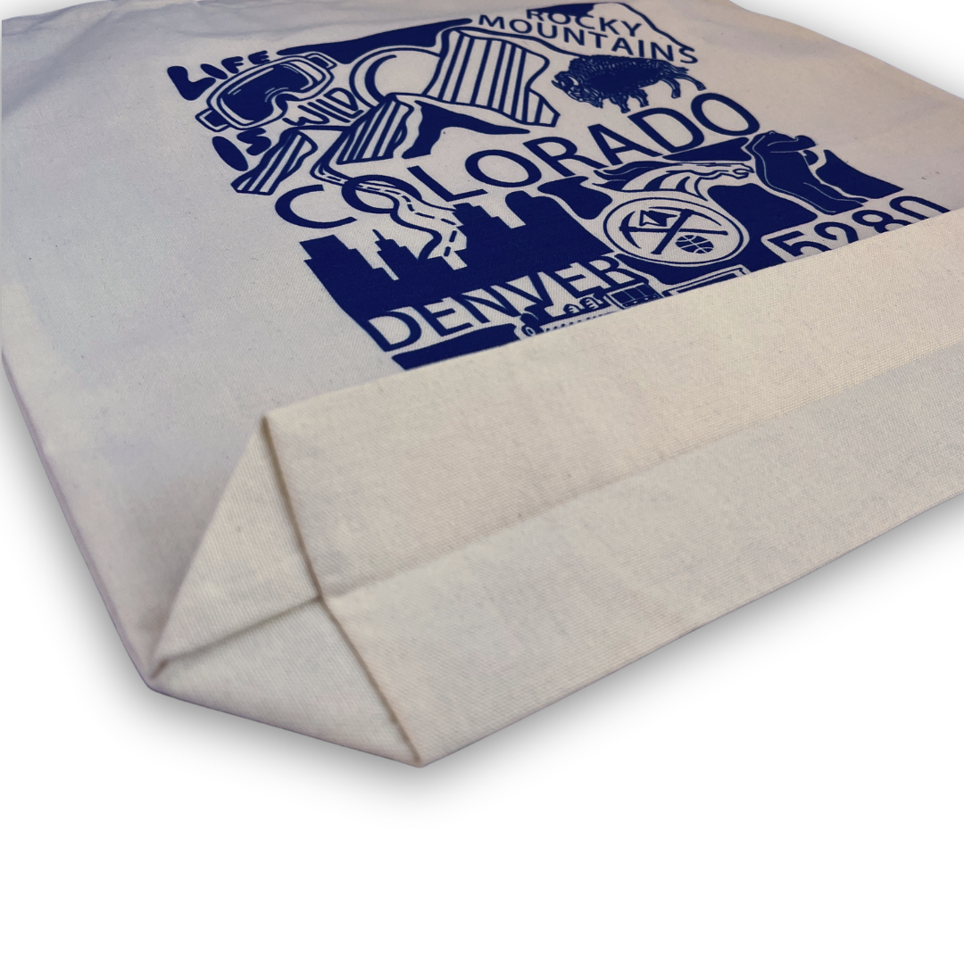 Colorado canvas tote bag