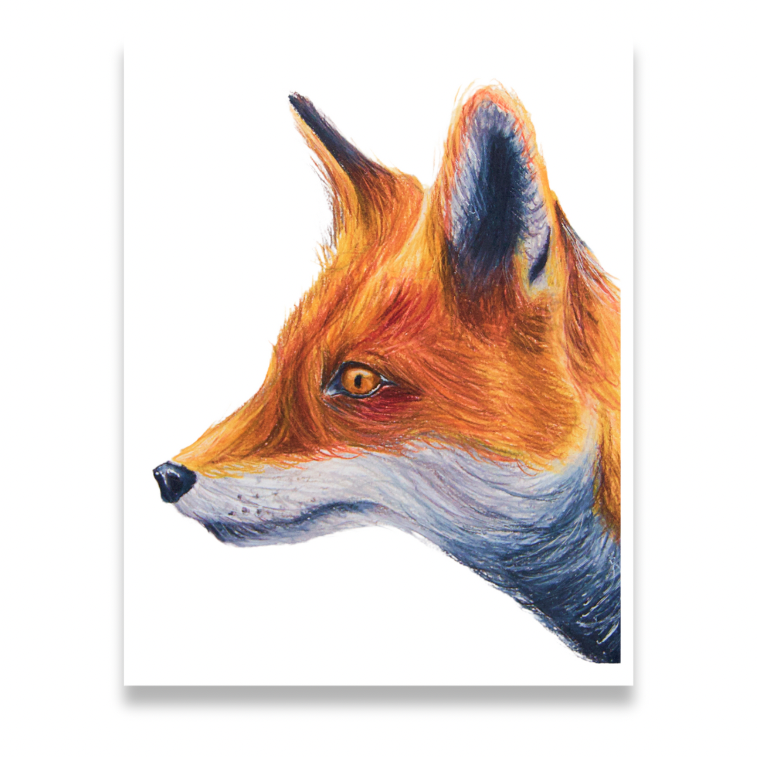 Red fox print 8x11"