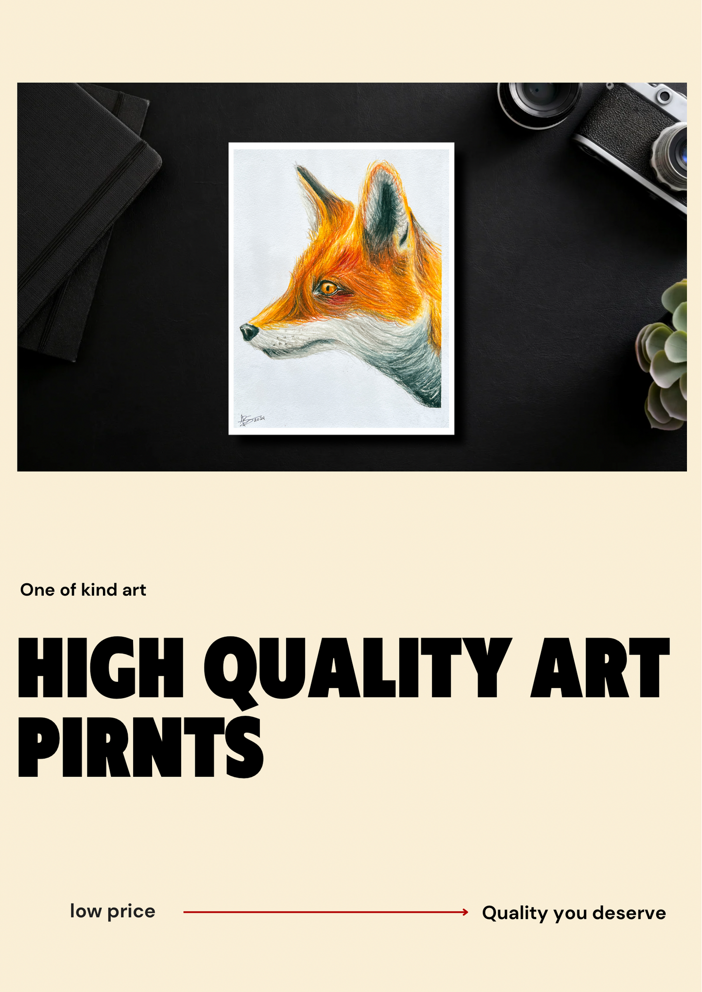 Red fox print