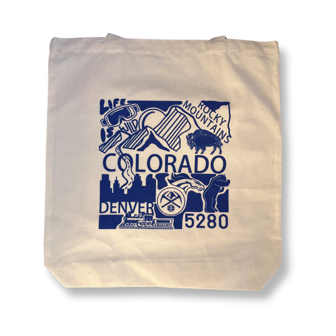 Colorado canvas tote bag