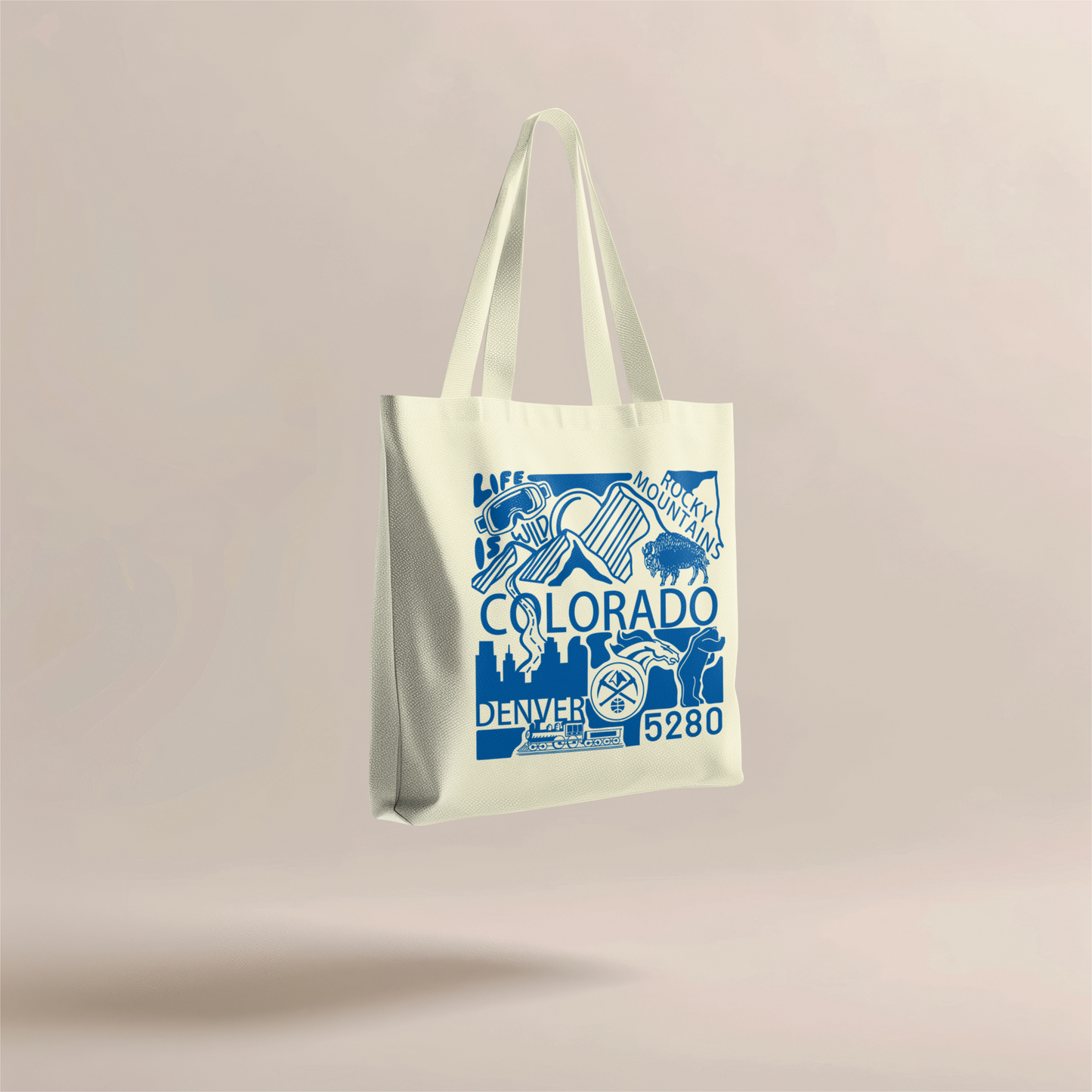 Colorado canvas tote bag